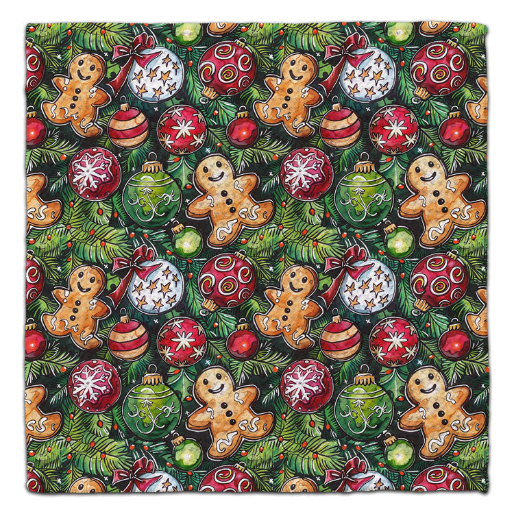 Gingerbread Man & Ornament Eco-Friendly Washcloth