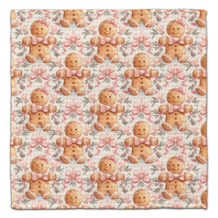Gingerbread Women w/Bow Eco-Friendly Washcloth