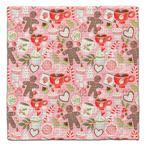 Gingerbread Man & Cupcake Eco-Friendly Washcloth