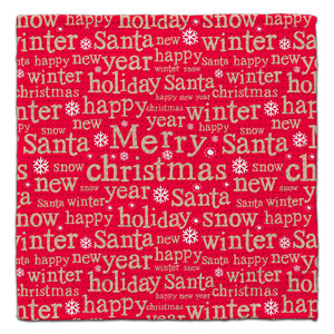 Merry Christmas Red Back Eco-Friendly Washcloth