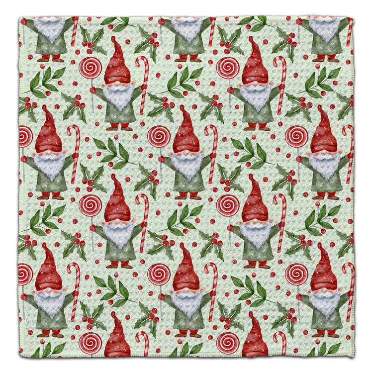 Gnome with Candy in Hands Eco-Friendly Washcloth