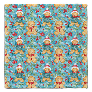 Gingerbread Man with Berries Eco-Friendly Washcloth