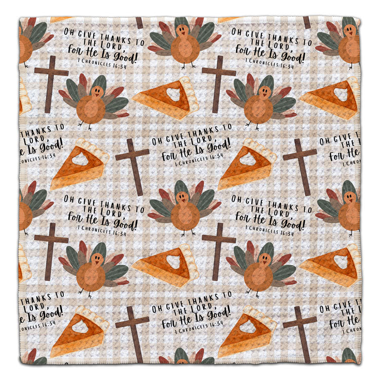 Oh Give Thanks Eco-Friendly Washcloth - CJ Bella Co.