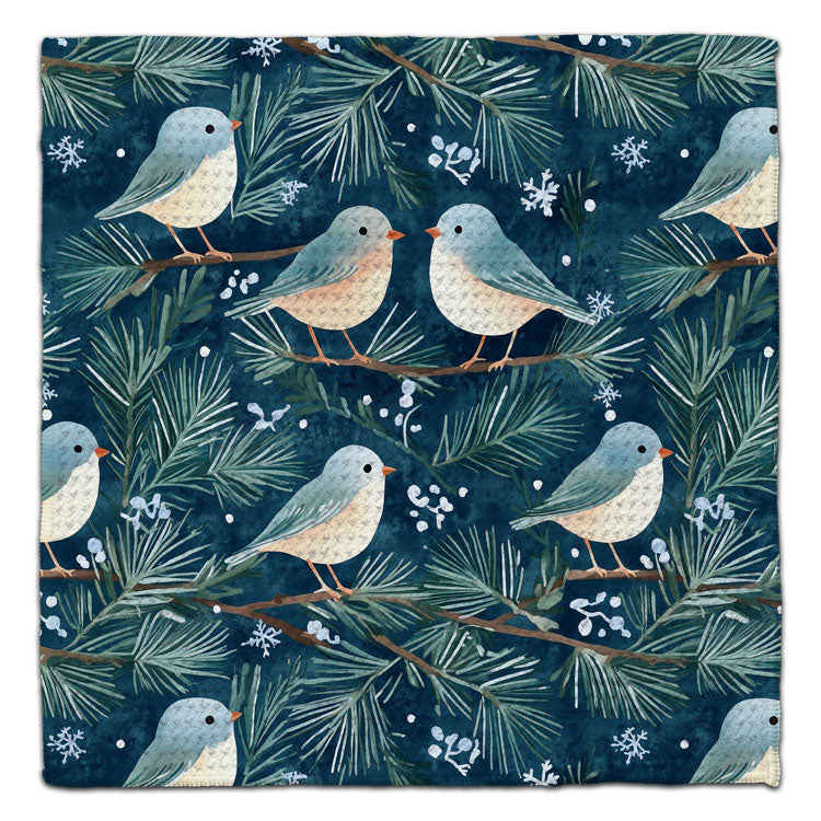 Birds on Twigs Waffle Weave Washcloth - CJ Bella Co.