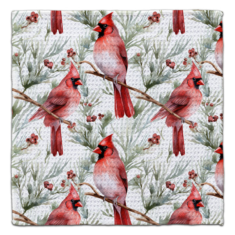 Large Cardinals on Branches Eco-Friendly Washcloth - CJ Bella Co.