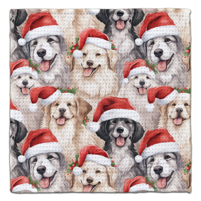 Dogs in Santa Hats Eco-Friendly Washcloth