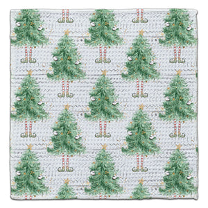Elf Feet Trees Eco-Friendly Washcloth