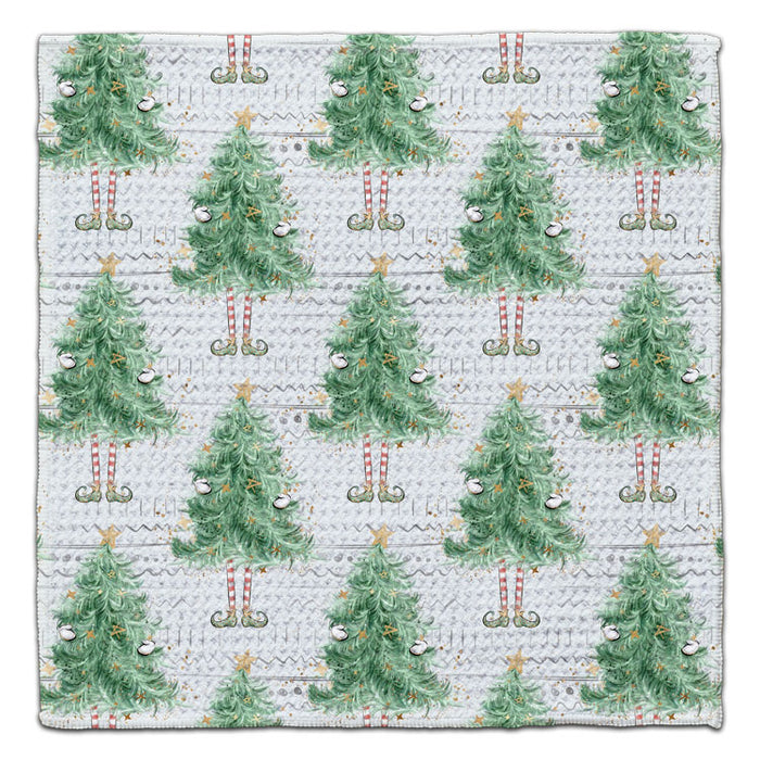 Elf Feet Trees Eco-Friendly Washcloth