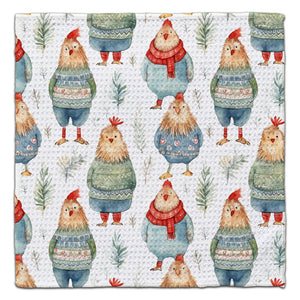 Chickens in Sweaters Eco-Friendly Washcloth