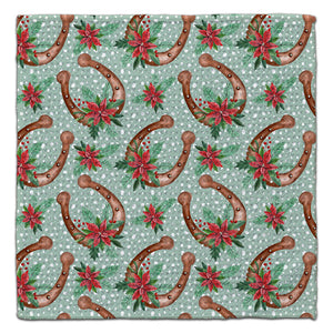 Horseshoes and Holly a Eco-Friendly Washcloth
