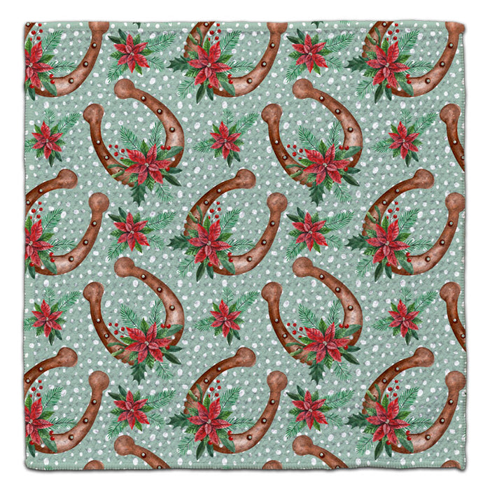 Horseshoes and Holly a Eco-Friendly Washcloth