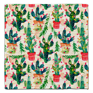 Cactus Christmas Trees Eco-Friendly Washcloth