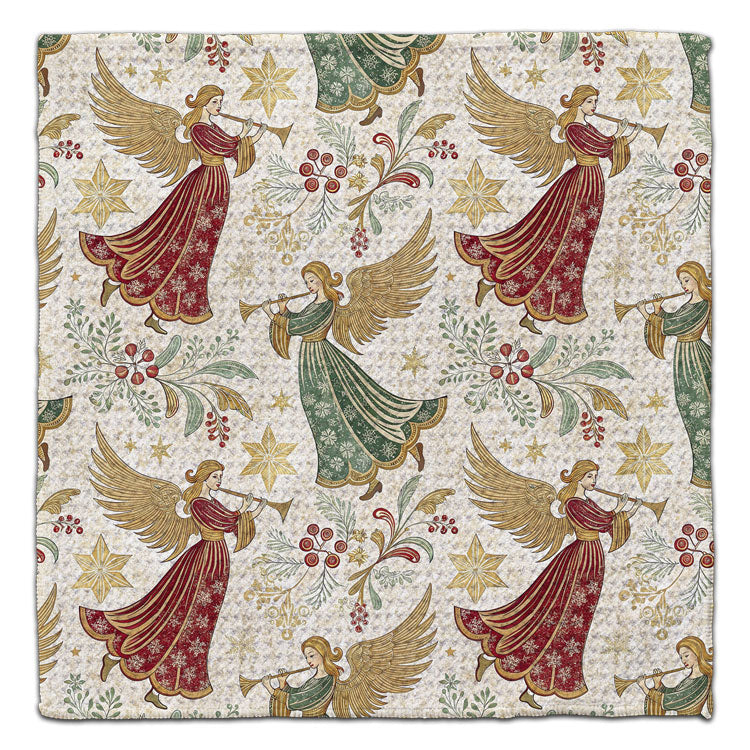 Angels with Trumpets Waffle Weave Washcloth