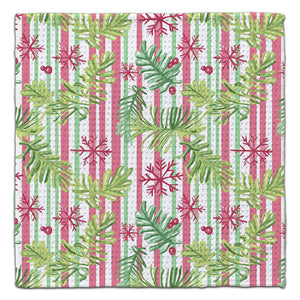 Twigs on Stripes Waffle Weave Washcloth