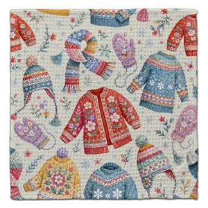 Sweaters and Scarves Waffle Weave Washcloth