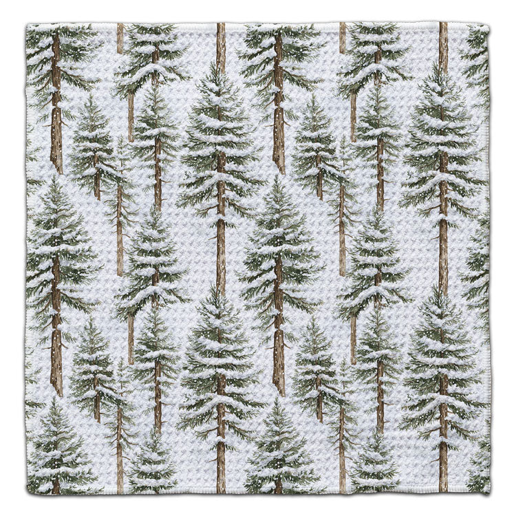 Evergreen Forest Waffle Weave Washcloth