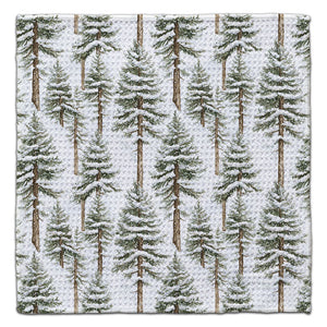 Evergreen Forest Waffle Weave Washcloth