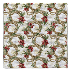 Lasso Wreaths Waffle Weave Washcloth