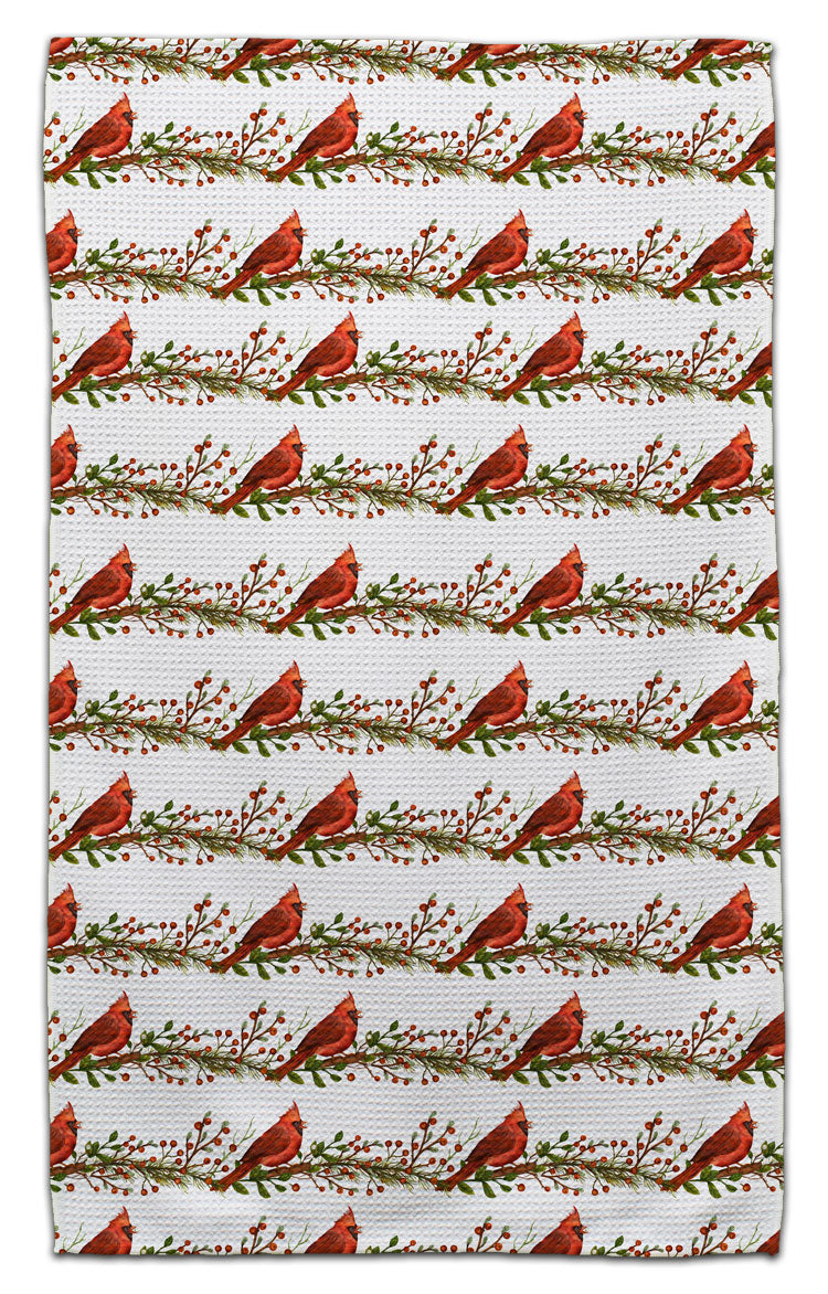 Cardinals on Branches Eco-Friendly Towel