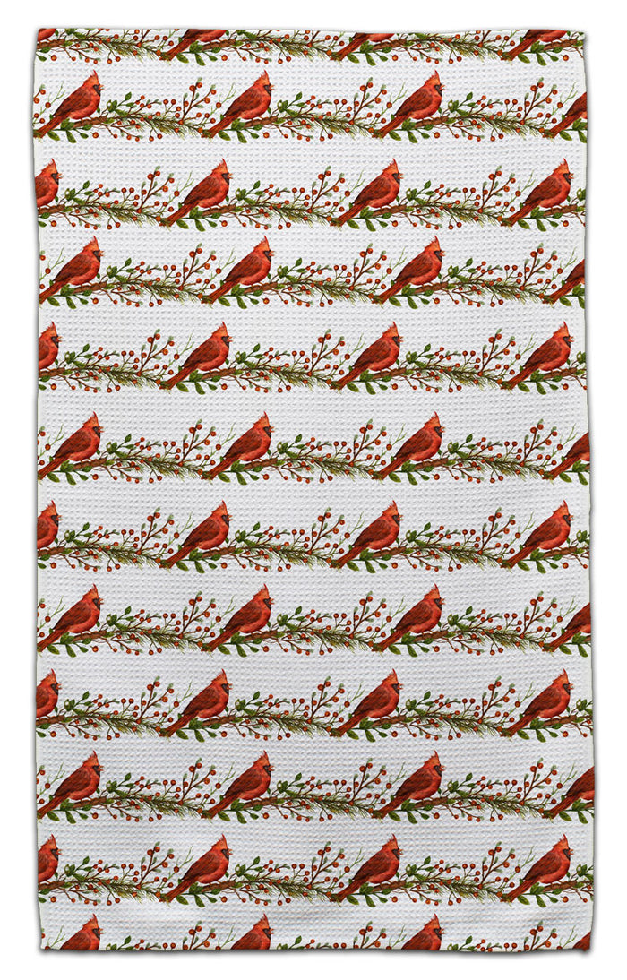 Cardinals on Branches Eco-Friendly Towel
