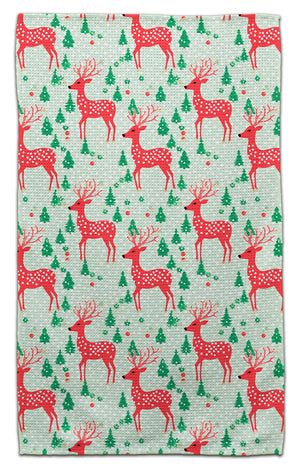 Red Reindeer Eco-Friendly Towel