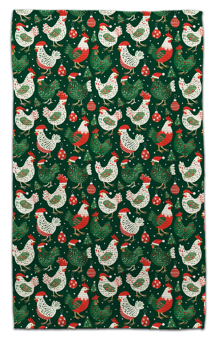 Christmas Chickens Eco-Friendly Towel