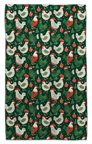 Christmas Chickens Eco-Friendly Towel