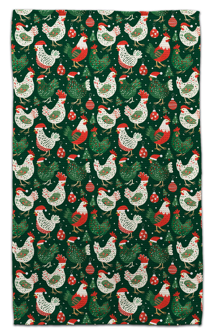 Christmas Chickens Eco-Friendly Towel