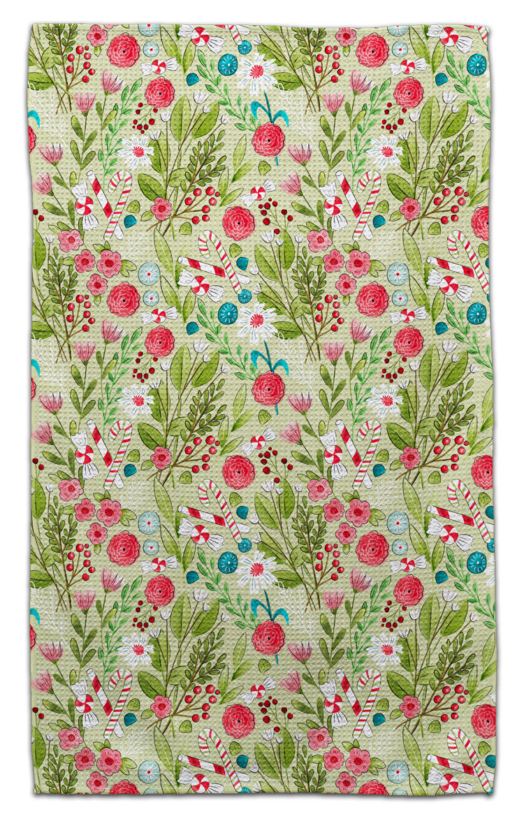 Peppermint Flowers Eco-Friendly Towel