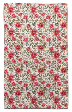 Victorian Pointsettia Eco-Friendly Towel
