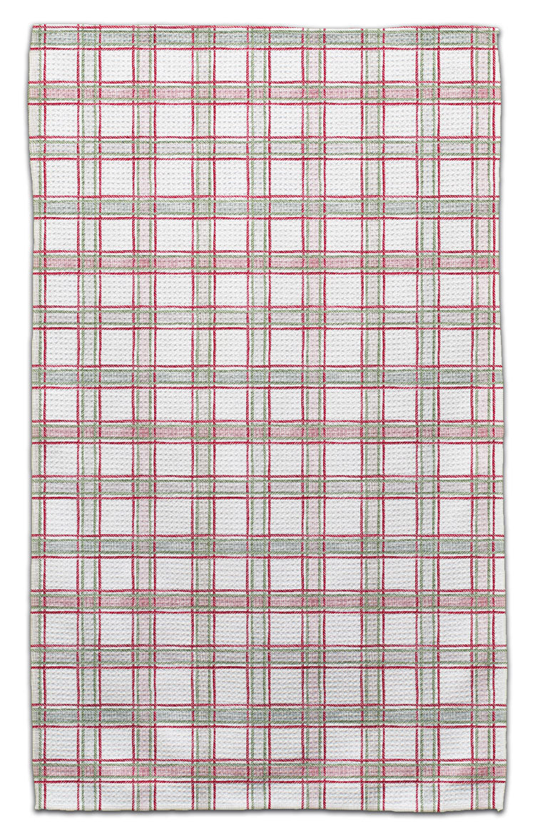Fir Plaid Waffle Weave Towel