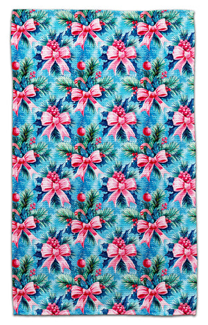 Bows, Berries & Candy Cane Eco-Friendly Towel