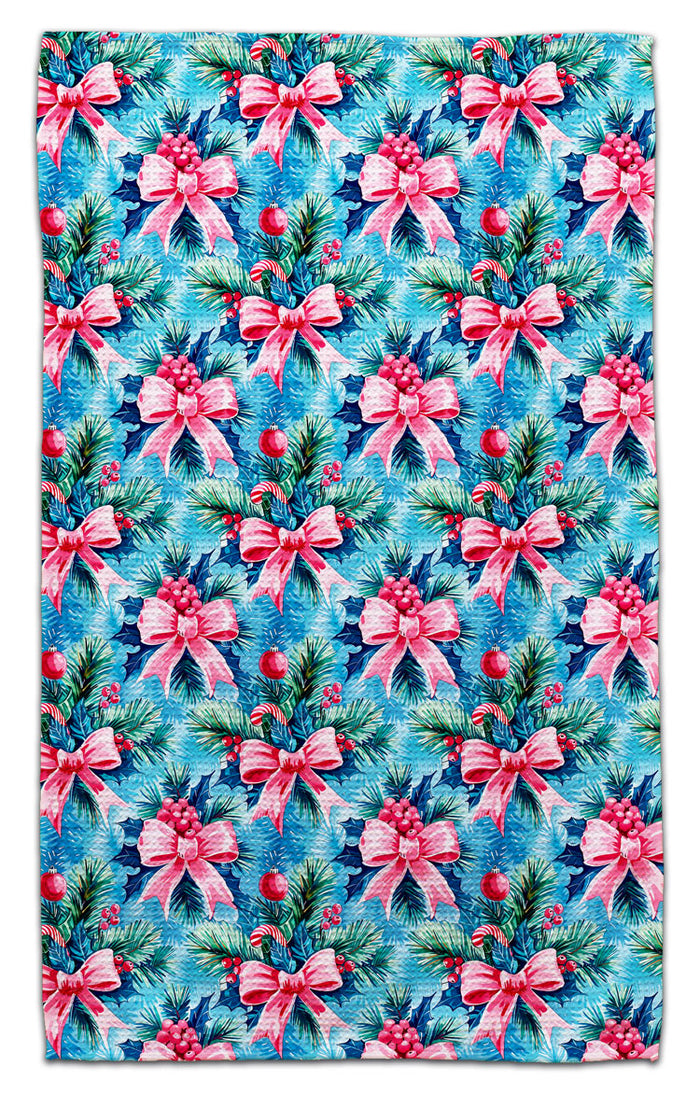 Bows, Berries & Candy Cane Eco-Friendly Towel