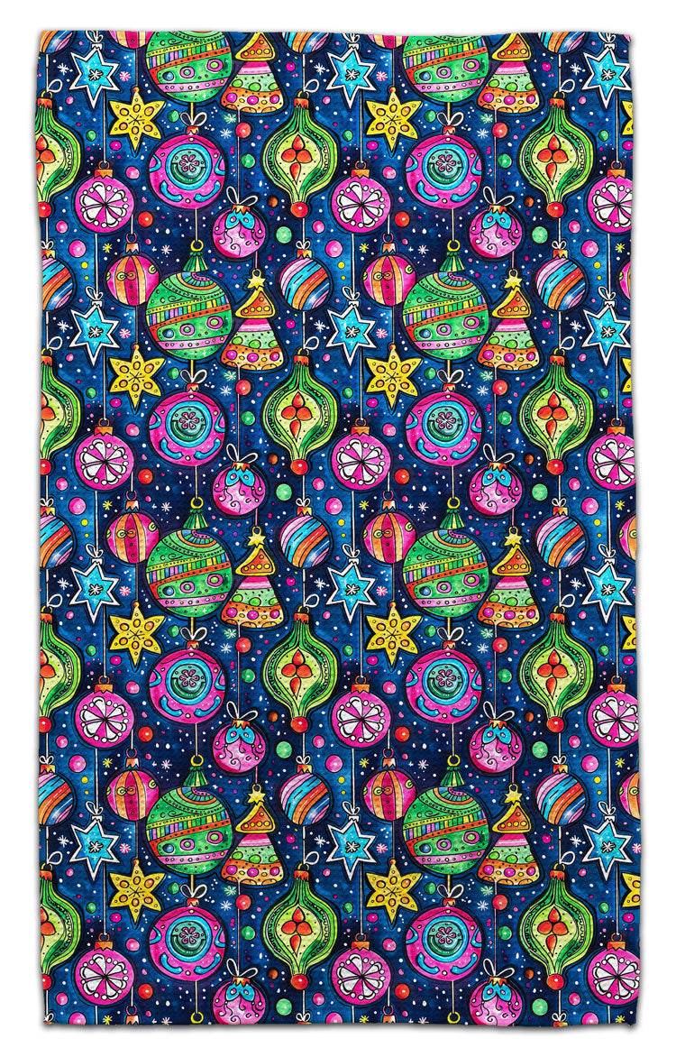 Bright Hanging Ornaments Waffle Weave Towel - CJ Bella Co.