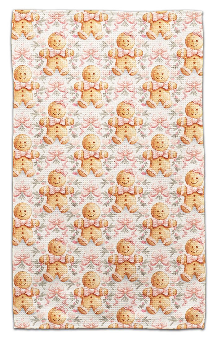 Gingerbread Women w/Bow Eco-Friendly Towel