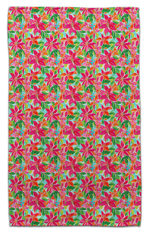 Whimsical Poinsettia Eco-Frienldy Towel