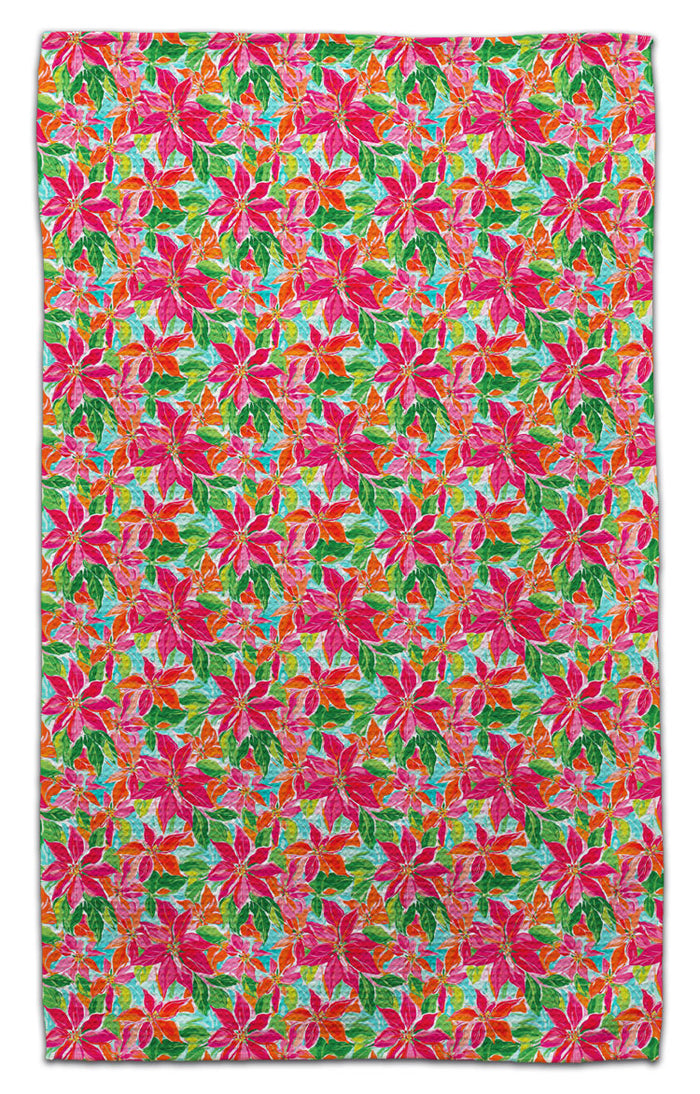 Whimsical Poinsettia Eco-Frienldy Towel