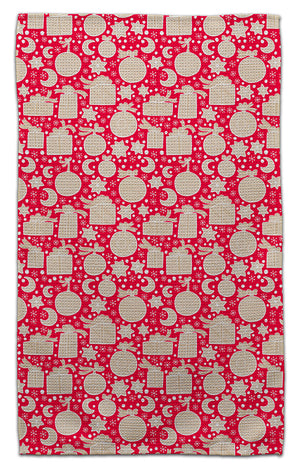 Star, Moon, Present & Ornament Eco-Friendly Towel