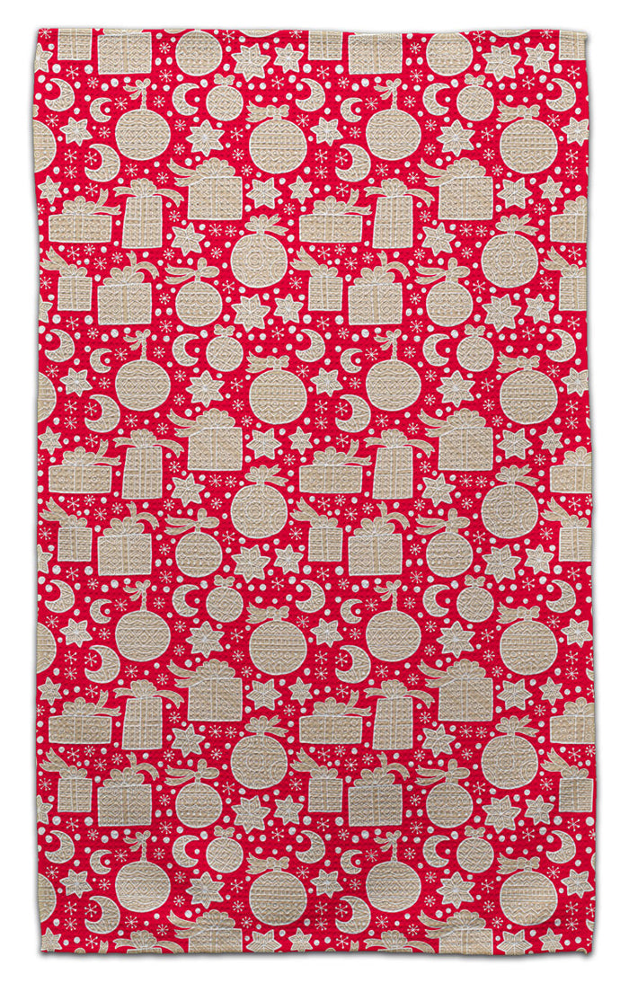 Star, Moon, Present & Ornament Eco-Friendly Towel