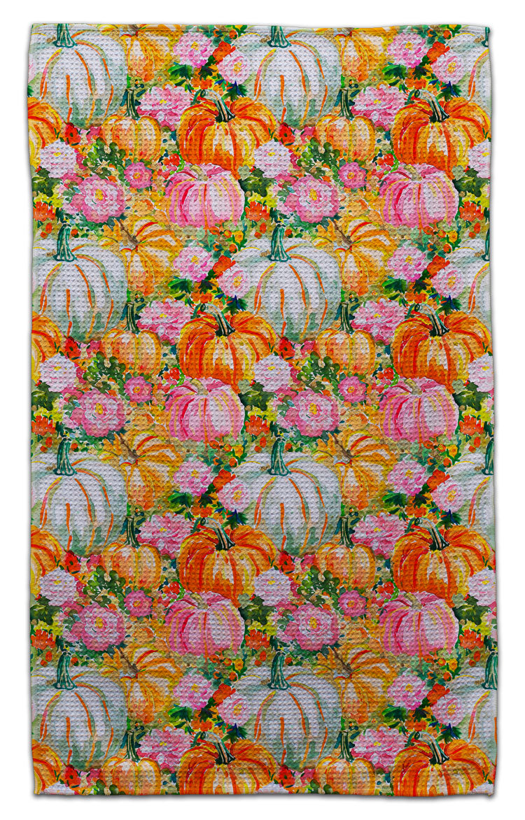 White Pumpkin Waffle Weave Towel