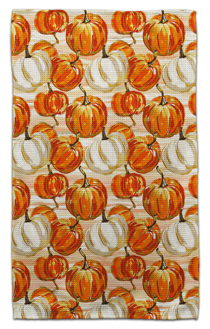 Pumpkins with Stripe Back Eco-Friendly Towel