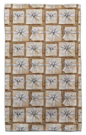 Cream Boxes & Bows Eco-Friendly Towel