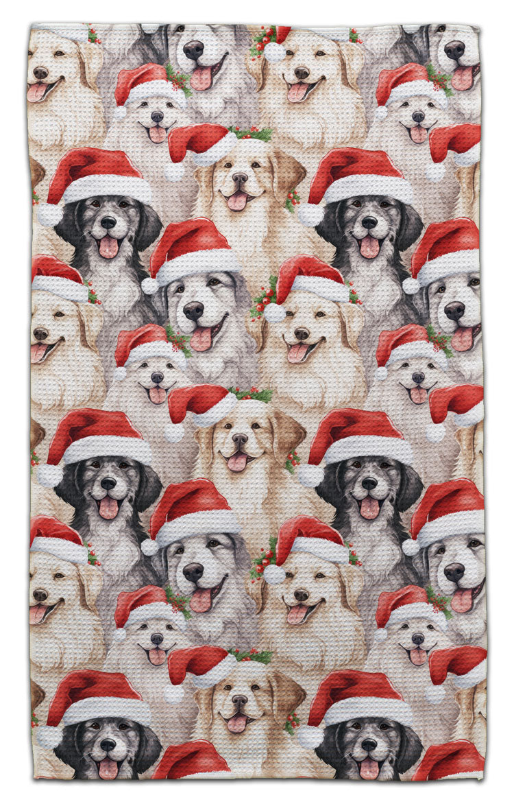 Dogs in Santa Hats Eco-Friendly Towel