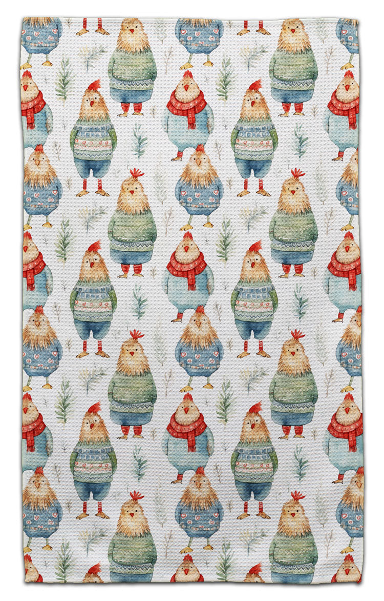 Chickens in Sweaters Eco-Friendly Towel