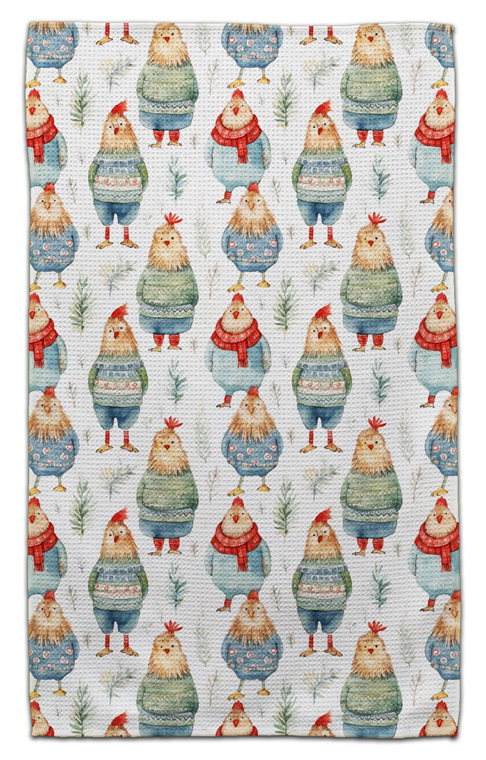 Chickens in Sweaters Eco-Friendly Towel