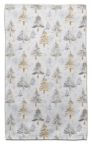 Trees Silver and Gold Eco-Friendly Towel