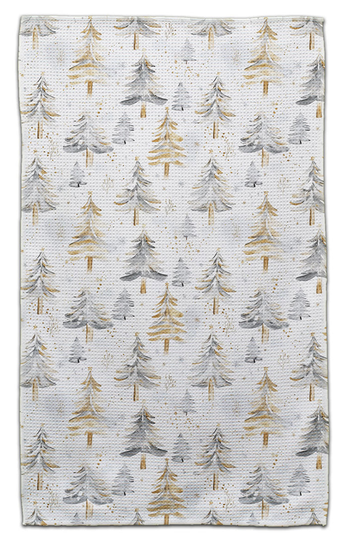 Trees Silver and Gold Eco-Friendly Towel
