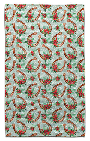 Horseshoes and Holly a Eco-Friendly Towel