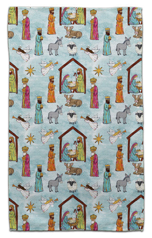 Away in a Manger Waffle Weave Towel
