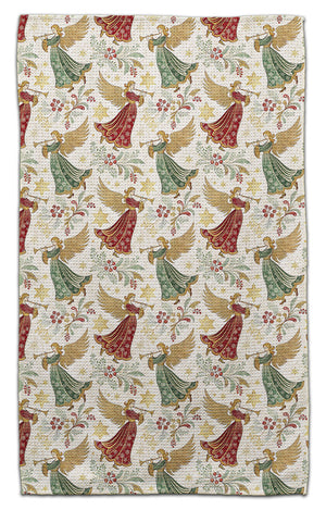 Angels with Trumpets Waffle Weave Towel